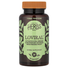 Herbs Etc., Loviral, 60 Zachte capsules