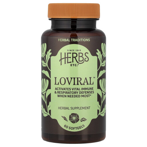 Herbs Etc., Loviral, 60 Zachte capsules