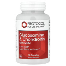 Protocol for Life Balance, Glucosamine & Chondroitin met MSM, 90 Veg Capsules