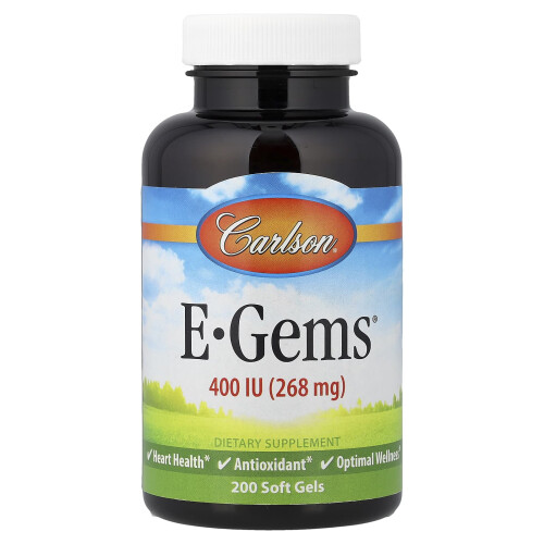 Carlson, E Gems, 400 IU (268 mg), 200 Soft Gels