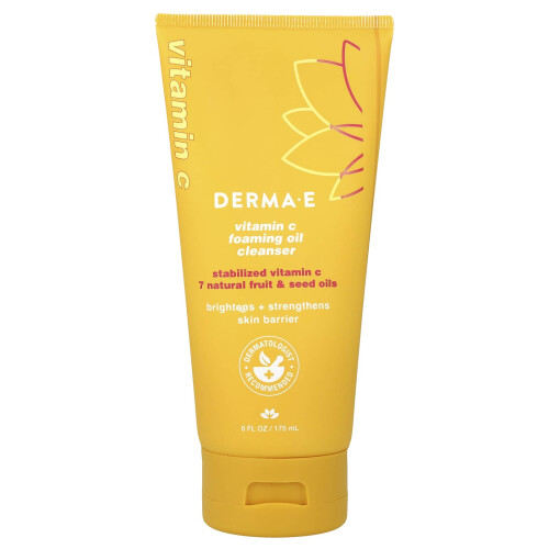 DERMA E, Limpeza de Óleo de Espuma com Vitamina C, 6 fl oz (175 ml)