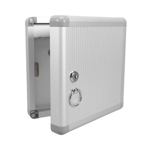 3Pcs Wall Mounted Locking Key Box Silver Aluminum for Home and Office