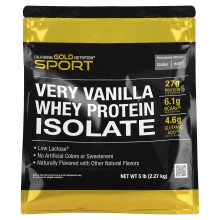 California Gold Nutrition, Very Vanilla Whey Protein Isolate, 5 pund (2,27 kg)