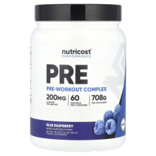 Nutricost, Leistung, Vorbereitungskomplex, Blauer Rasberry, 1,6 Pfund (708 g)