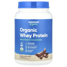 Nutricost, Ekologisk Whey Protein, Dubbel choklad, 2 lb (907 g)