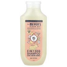 Mrs. Meyers Clean Day, 3-In-1 Dog Shampoo, White Peach, 14 fl oz (414 ml)