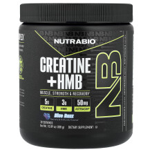 NutraBio, Creatine + HMB, Blue Razz, 10,89 oz (308 g)