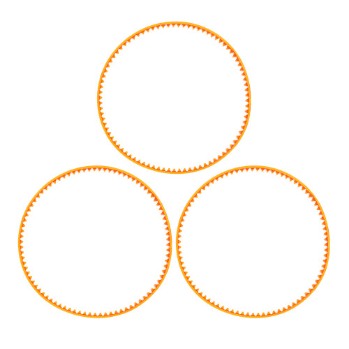 3Pcs Orange Plastic Replacement Drive Belts for Cotton Candy Machines