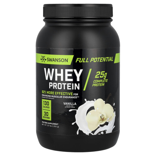 Swanson, Whey Protein, Vanilla, 2,31 lbs (1.050 g)