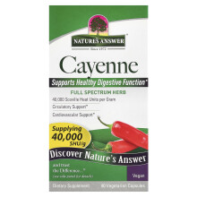 Nature's Answer, Cayenne, 90 Vegetariske Kapsler (450 mg per Kapsel)