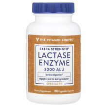 The Vitamin Shoppe, Laktáz enzim, 3,000 ALU, 90 zöldségkapszula