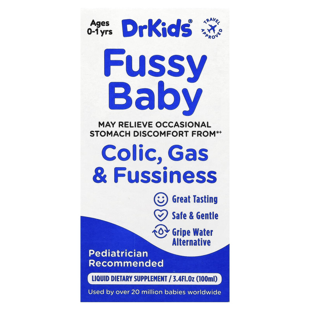 Drkids , Fussy Baby, Ages 0-1 Yrs, 3.4 Fl Oz (100 Ml)