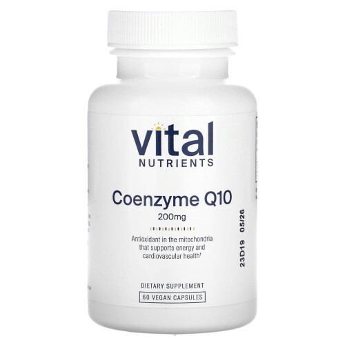 Vital Nutrients Κρίσιμες Υπηρεσίες, Κοενζύμιο Q10, 200 mg, 60 Βιολογικά Φιαλίδια