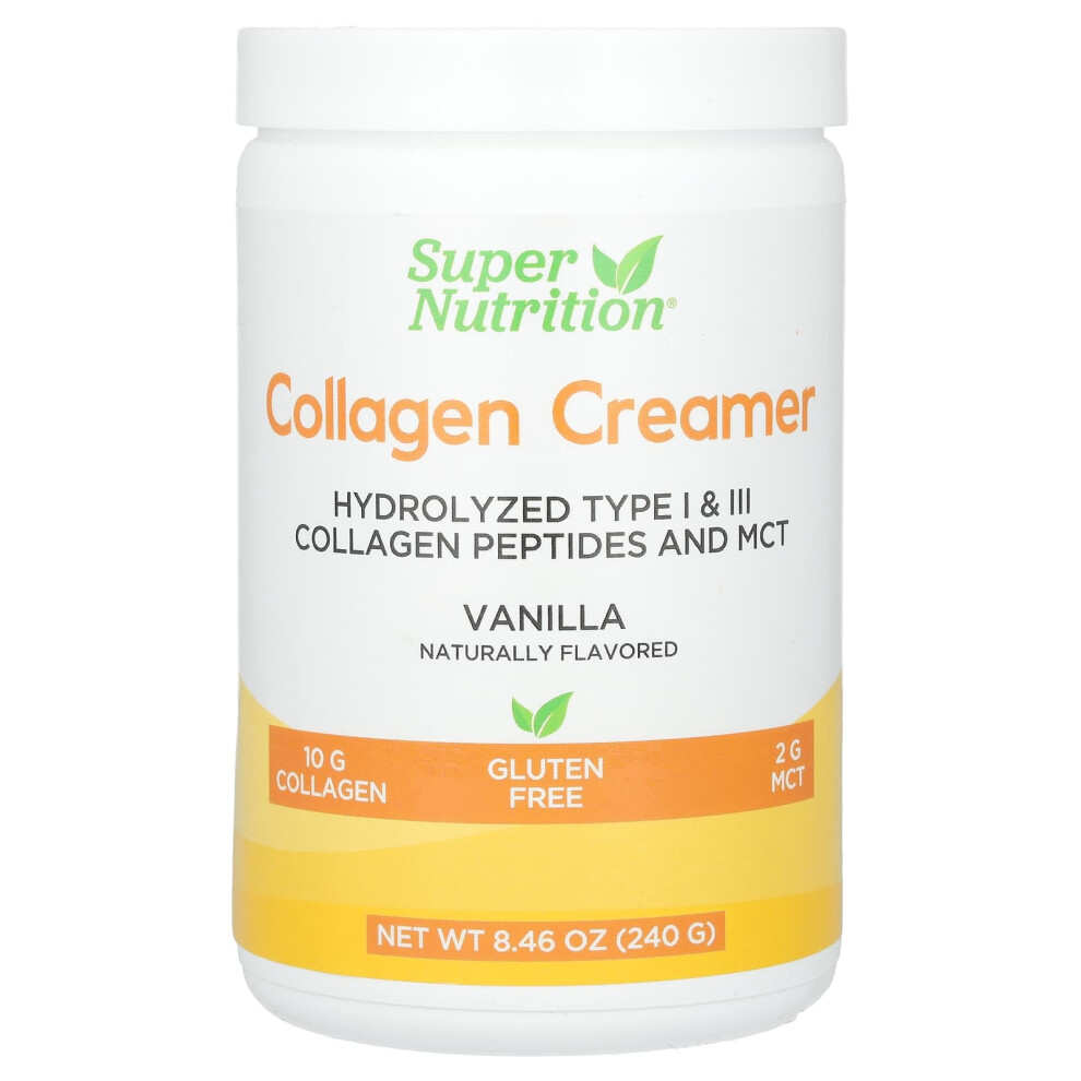 Super Nutrition , Collagen Creamer, Vanilla, 8.46 Oz (240 G)