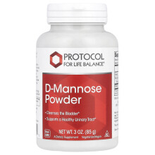 Protocol for Life Balance, Certificeerde Biologische D-Mannose Poeder, 3 oz (85 g)
