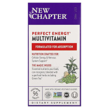 New Chapter, Idealna Energia Multivitamin, 96 Wegetariańskie Tabletki
