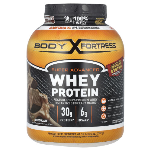 Body Fortress, Σούπερ Προηγμένη Whey Προτεΐνη, Σοκολάτα, 3.9 λίβρα (1,769 γρ.)