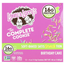 Lenny & Larry's, The Complete Cookie, Narozeninový dort, 12 cookies, 4 oz (113 g) Každý