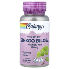 Solaray, Vital Extracts, Ginkgo Biloba Met Gotu Kola, 60 VegCaps