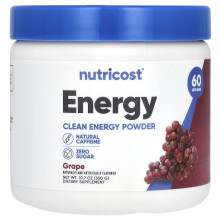 Nutricost, Energie, Clean Energy Powder, Grape, 10.7 oz (300 g)