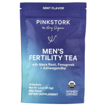 Pink Stork, Mænds Fertilitets Te, Mint, 15 Pakker, 1.3 oz (37.5 g)