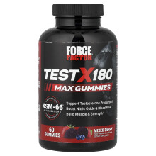 Force Factor, Test X180 Max Gummies, Mixed Berry, 60 Gummies