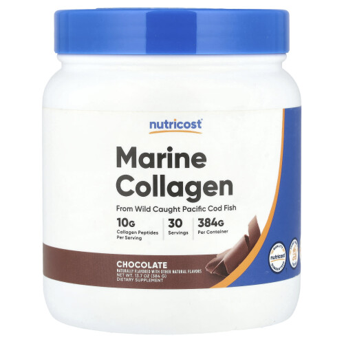 Nutricost, Marine Kollageen, Chocolade, 13,7 oz (384 g)
