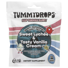 Tummydrops, Groovy Peppermint Variëteit Pakket, Zoet Lychee & Smakelijk Vanille Crème , 33 Lozenges