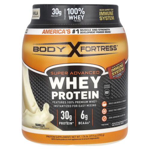 Body Fortress, Super Advanced Whey Eiwit, Vanille, 1,74 lb (792 g)