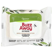 Quantum Health, Buzz Away Extreme, Repeluje Komary i Szczurów, 20 Towelletów, 2,58 uncji (73,2 g)