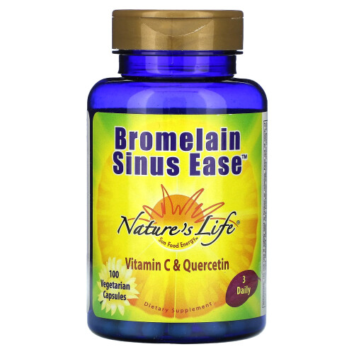 Nature's Life, Bromelain Sinus Ease, 100 Vegetariánských Kapslí