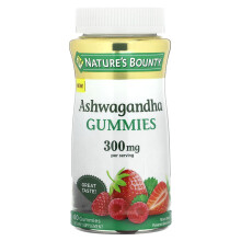 Nature's Bounty, Ashwagandha, Smíšená borovka, 60 Žvýkací gummies (150 mg na Žvýkací gummy)