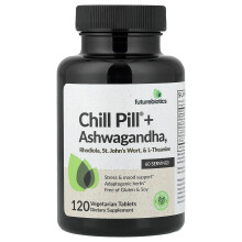 Futurebiotics, Chill Pill + Ashwagandha, 120 Vegetariske Tabletter