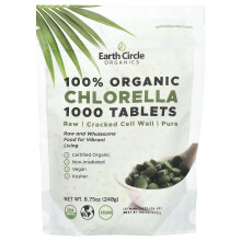 Earth Circle Organics, Clorila 100% Orgánica, 1,000 Tabletas, 8.75 oz (248 g)
