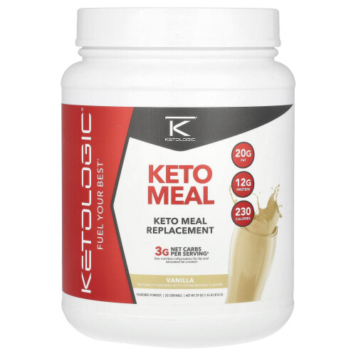 KetoLogic, KetoMeal, Sustituto de Comida, Vanilla, 1.8 lb (816 g)