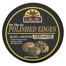 Okay Pure Naturals, Polidas Edges con Aceite de Castor Jamaicano Negro, 2 oz (59 ml)