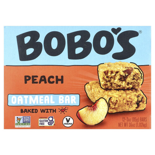 Bobo's Oat Bars, Μπάρα Οάτ με Πεπόνι, 12 Μπάρες, 3 oz (85 g) Κάθε