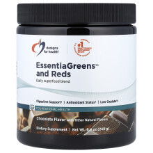EssentiaGreens e Reds di Designs For Health, Cioccolato, 8,4 oz (240 g)
