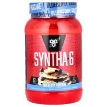 BSN, Syntha-6, Mezcla de polvo de proteína para beber, Blueberry Pancake, 2.91 lb (1.32 kg)