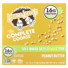 Lenny & Larry's, The Complete Cookie, Peanut Butter, 12 Cookies, 4 oz (113 g) Each