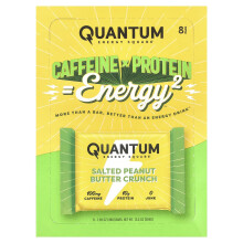 Quantum Energy Square, Slané Peanut Butter Crunch, 8 balíčok, 1,69 oz (48 g) Každý