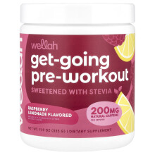 Wellah, Get-Going Pre-Workout, Rózsaszín Citrom, 11.9 oz (333 g)