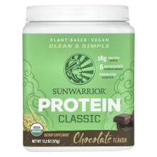 Sunwarrior, Klassieke Eiwit, Chocolate, 13,2 oz (375 g)