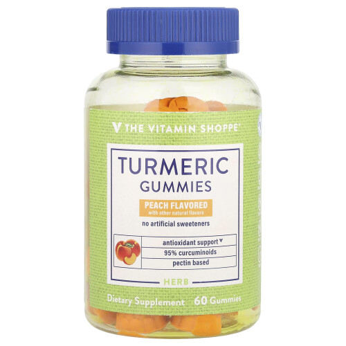 The Vitamin Shoppe, Turmeric Gummies, Pech, 60 Gummies