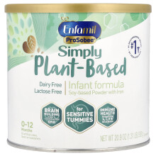Enfamil, ProSobee, Yksinkertainen Kasvisperustainen, Vauvan Ruokavalio, Soijaperustainen Pöly, 0-12 Kuukautta, 20.9 oz (593 g)