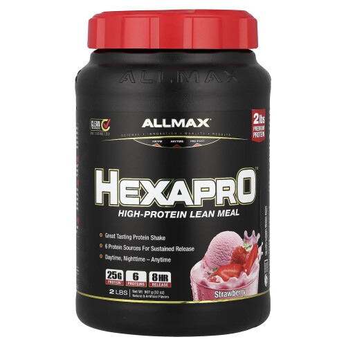ΟΛΛΜΑΞ, Hexapro, High-Protein Lean Meal, Strawberry, 2 lbs (907 g)