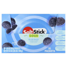 SaltStick, Energie-Gummies, Säure-Blau-Razz, 10 Packets, 1,41 oz (40 g) Jeder