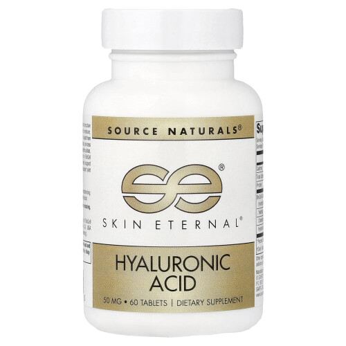 Source Naturals, Hud Eternel, Hyaluronsyre, 60 Tabletter