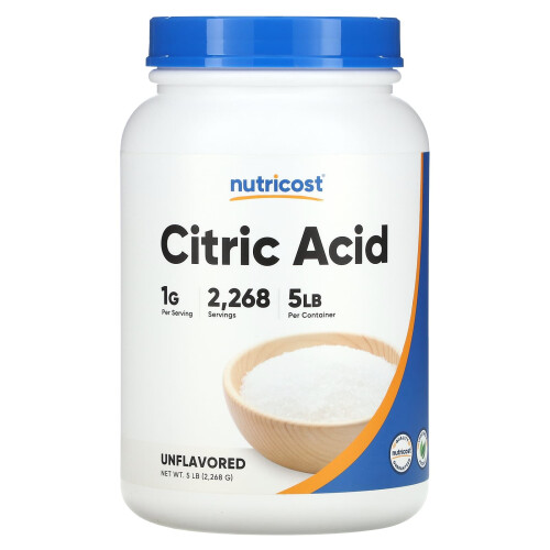 Nutricost, Zitronensäure, Unflavoured, 5 Pfund (2.268 g)