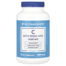 The Vitamin Shoppe, Vitamin C Med Rosenskal, 300 Tabletter